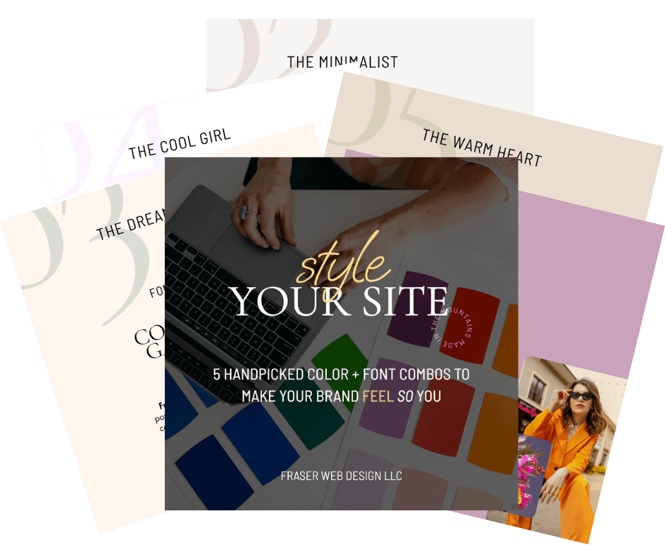 Hire a web designer or do it yourself, Style Your Site logo image with images behind it