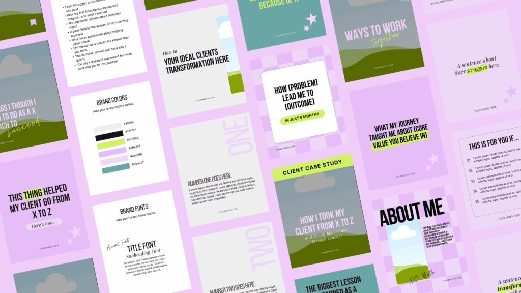 picture of the branded canva templates for busy coaches